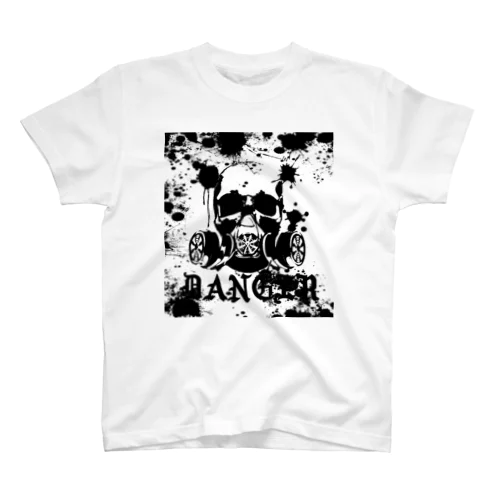 Danger‐モノクロ Regular Fit T-Shirt