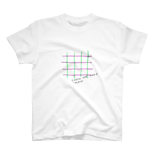 check one two!（紫×緑） スタンダードTシャツ