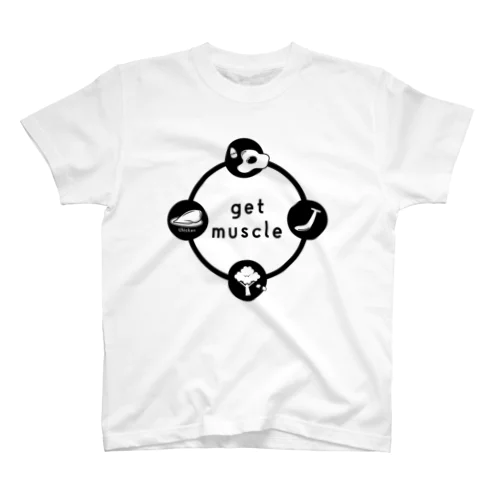 get muscle（サークルブラック） Regular Fit T-Shirt