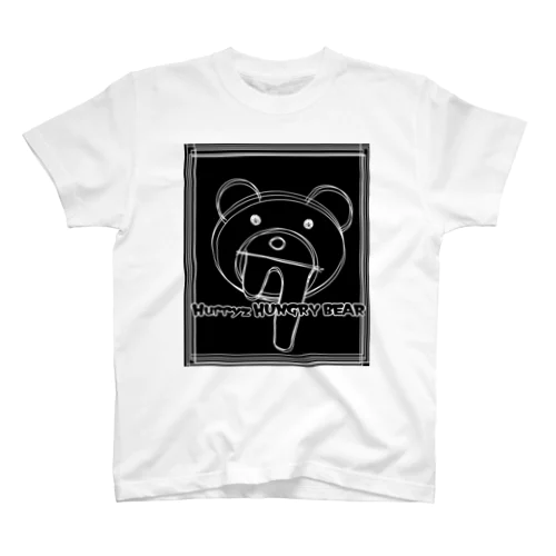 Hurryz HUNGRY BEAR線画 スタンダードTシャツ