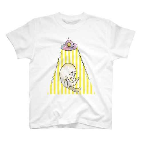 アブダクション白猫 Regular Fit T-Shirt