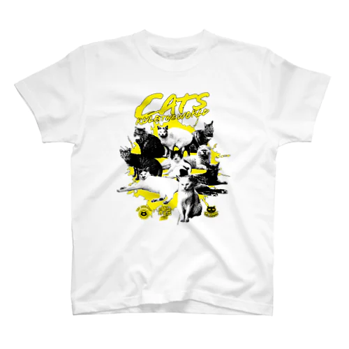 猫が世界を支配する（黄） 티셔츠