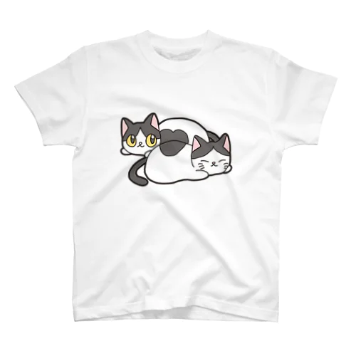 ２匹でハート猫 スタンダードTシャツ