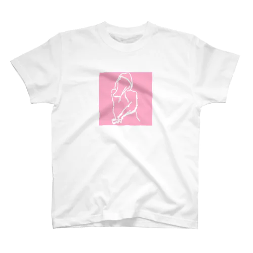 alligator frame (pink) スタンダードTシャツ