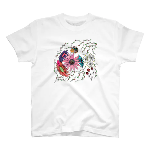 Rough Flower Regular Fit T-Shirt