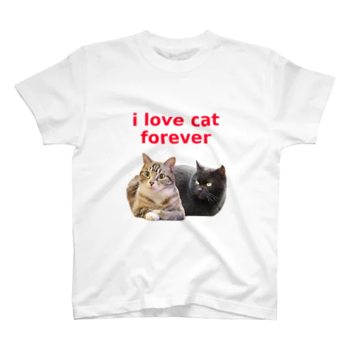 i love cat forever Regular Fit T-Shirt