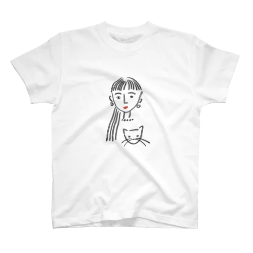 猫と私 スタンダードTシャツ