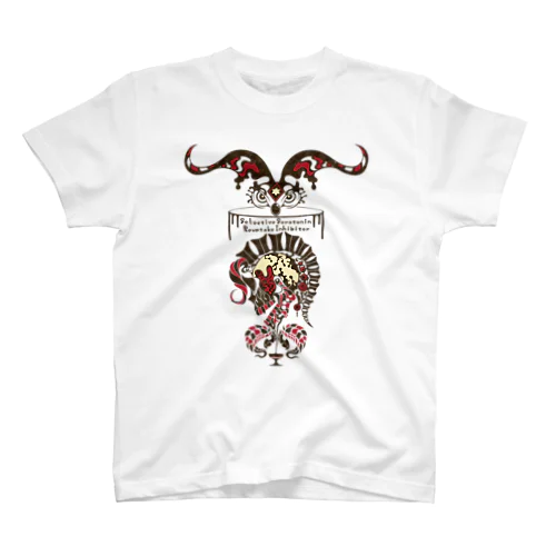 Skull pain（赤） Regular Fit T-Shirt