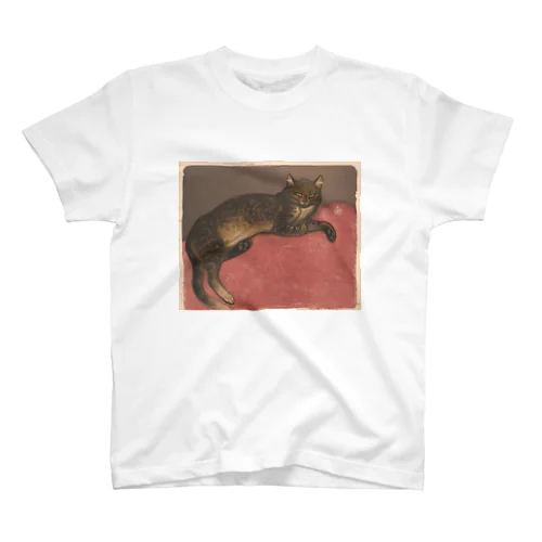 Winter: Cat on a Cushion Regular Fit T-Shirt