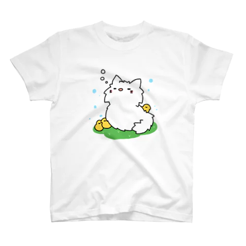 うたた寝ねことひよこ Regular Fit T-Shirt