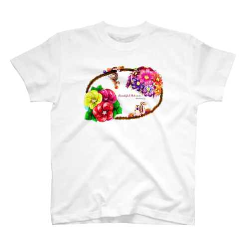 Beautiful Autumn 秋絵柄＋リス スタンダードTシャツ