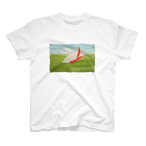 草原の海を泳ぐ夢 Regular Fit T-Shirt