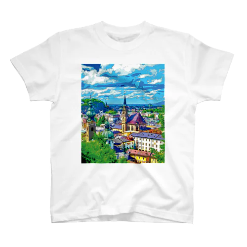 オーストリア ザルツブルクの街並み Regular Fit T-Shirt