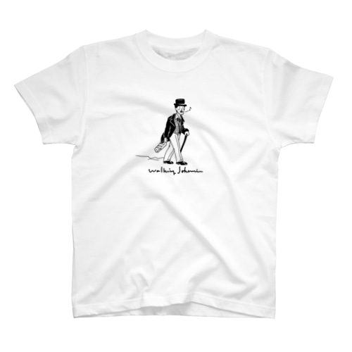 歩くジョニー（黒） Regular Fit T-Shirt