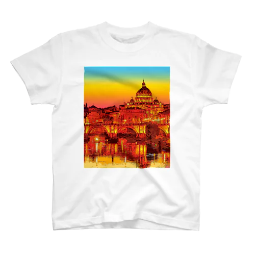 イタリア ローマの夕暮れ Regular Fit T-Shirt