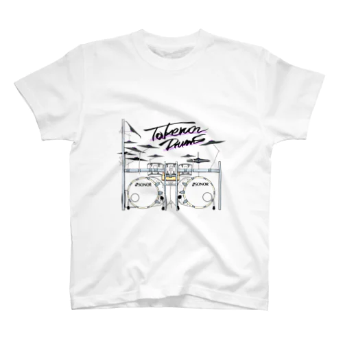 TAKERUNDrums White Regular Fit T-Shirt