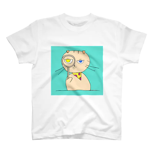 虫メガネとネコ Regular Fit T-Shirt