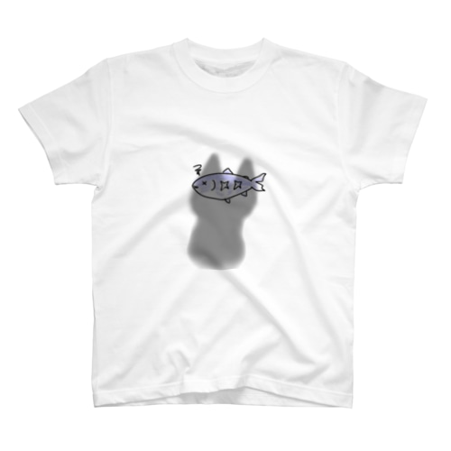 猫に狙われる魚 Regular Fit T-Shirt