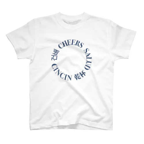 乾杯WORLDWIDE （Vintage blue） Regular Fit T-Shirt
