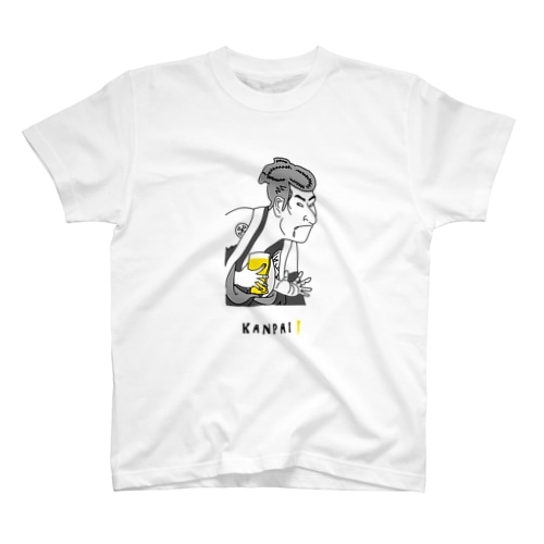 名画 × BEER（写楽）黒線画 Regular Fit T-Shirt