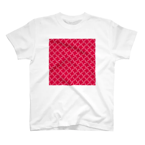 きまぐれWa風「千鳥卍」_紅（ベニ） Regular Fit T-Shirt