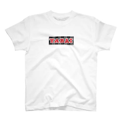 Buranko　ボックスロゴ　チェック柄　YABAI  Regular Fit T-Shirt
