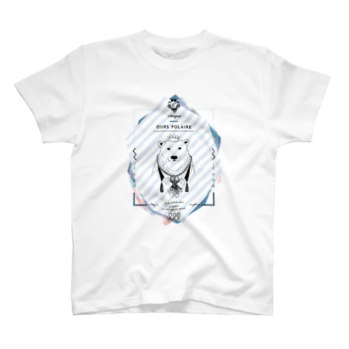 Ours blanc_stripe Regular Fit T-Shirt