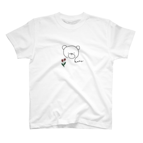 くまとお花 Regular Fit T-Shirt