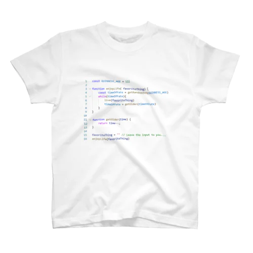 LifeWhiteColor.js スタンダードTシャツ