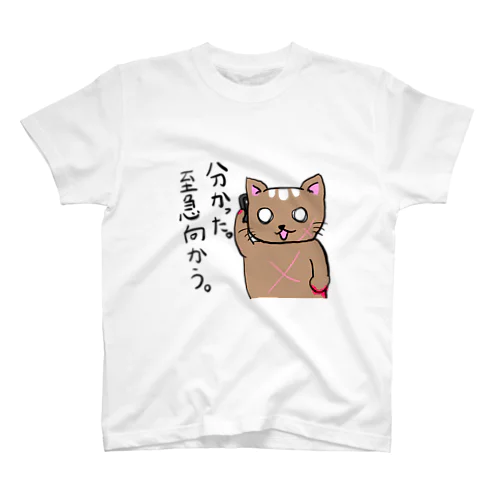 野良猫歴3年ヤシチの生き様　5 Regular Fit T-Shirt