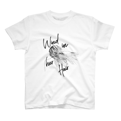 WIND IN HER HAIR Regular Fit T-Shirt
