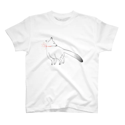 狐の赤太鼓橋-狛狐弐- Regular Fit T-Shirt