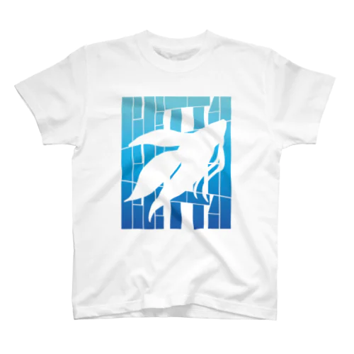 シルエットベタ（青） Regular Fit T-Shirt