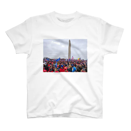 ワシントン歴史上最大イベント 大統領公園オベリスク スタンダードTシャツ