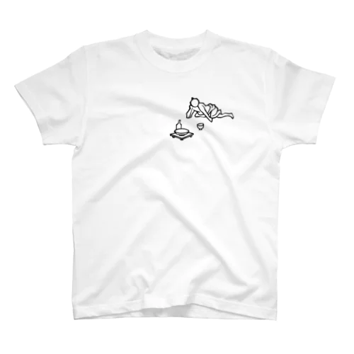 【浮世絵】寝酒半裸男 スタンダードTシャツ