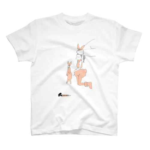 つままれうさちゃん Regular Fit T-Shirt