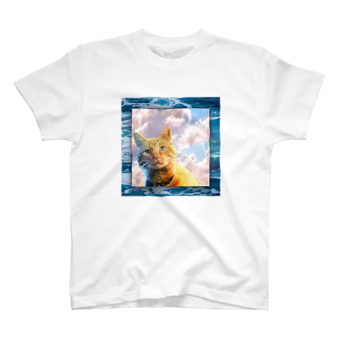 空と波と猫 スタンダードTシャツ