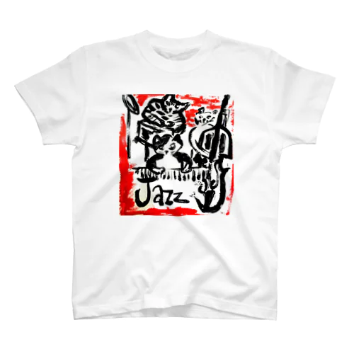 Jazz　ビアノトリオ猫　 Regular Fit T-Shirt