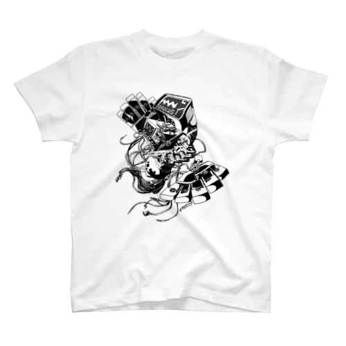 【ROCKOLOID SAULUS】 type-Oscilloscope Regular Fit T-Shirt
