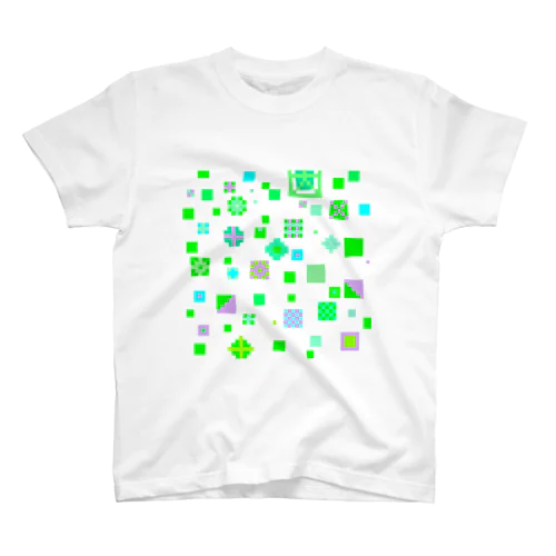 ビット柄(緑) Regular Fit T-Shirt
