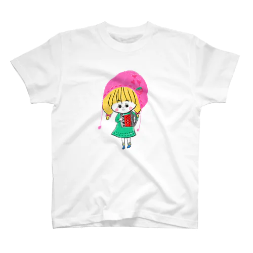 レトロガール🌺シンプル スタンダードTシャツ