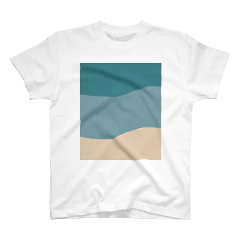 海の3色ブロック Regular Fit T-Shirt