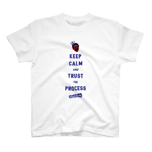 TRUST THE PROCESS -blue- Regular Fit T-Shirt