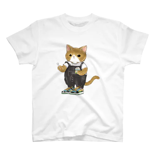 ICE CAT　スニーカーを履いた猫のブランド スタンダードTシャツ