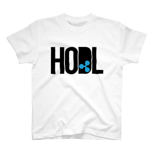 HODL XRP black font スタンダードTシャツ