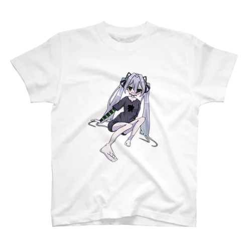 ドッド絵愛が溢れる銀髪ツインテちゃん Regular Fit T-Shirt