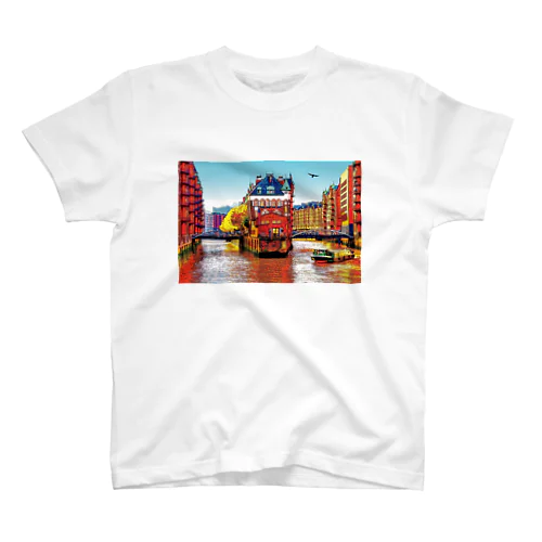 ドイツ ハンブルクの倉庫街 Regular Fit T-Shirt