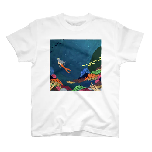 お散歩人魚 Regular Fit T-Shirt