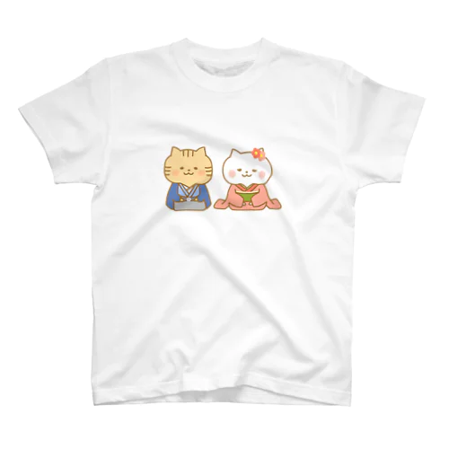 お正月猫さん スタンダードTシャツ