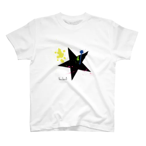 BIG STAR（星柄）ペイント 티셔츠